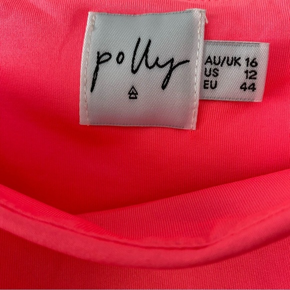 Nwot Oh Polly Cute Summer Neon Pink One Piece Body Suit Womens size 12 - Picture 4 of 5
